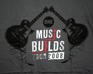 One Music Builds Tour 2008 Christian Rock Music Concert T-Shirt New Sz Sm Mens - Bild 1 von 4