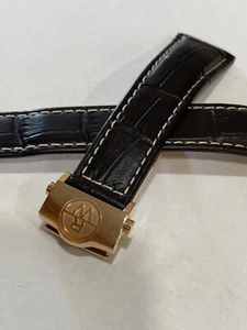 Raymond Weil leather strap Maestro Brown W/Stitching - Picture 1 of 9