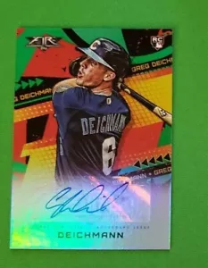 2022 Topps Fire - Greg Deichmann RC AUTO - Green Parallel #20/75 Chicago Cubs - Picture 1 of 2