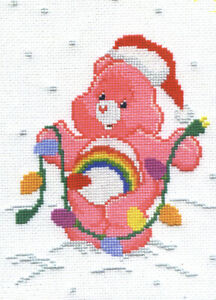 Counted Cross Stitch Kit ~ Christmas Care Bears Cheer Bear w/Tree Lights #39056
