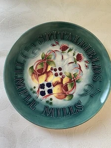 Stunning Moorcroft 1991 Spittalfields Temple Mills Decorative Plate Collectable - Picture 1 of 12