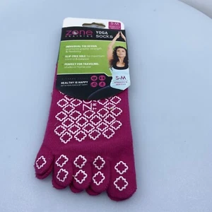 Non Slip Yoga Socks Toe Grip Sock Pilates Barre Dance ZONE TRAINING FREE SHIP! - Picture 1 of 2