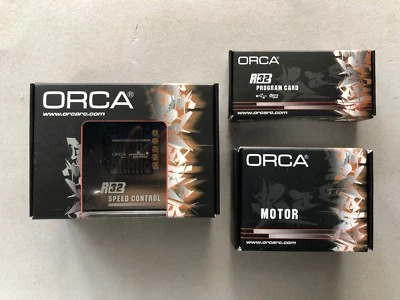 ORCA R32 SPEED CONTROL(w/o fan and wire)+PROGRAM CARD +RT BRUSHLESS MOTOR 8.5T  - Image 1 of 2