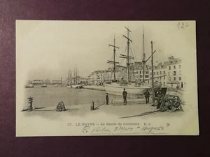 CPA 76 LE HAVRE - Bassin du Commerce - Le Voilier 3 Mâts " Auguste " - Foto 1 di 2