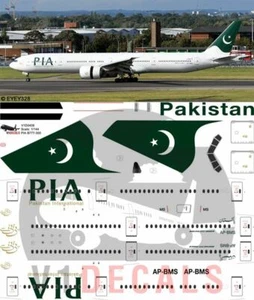 V1 Decals Boeing 777-300 (PIA) Pakistan Airlines for 1/144 Revell Model Kit - Picture 1 of 8
