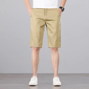Retro American Style Men's Shorts Straight Half Length Casual Cotton Cargo Pants - Picture 1 of 27