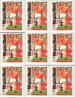 (9) 1994 Upper Deck World Cup Minute Maid - Dennis Bergkamp Lot Soccer Cards - Image 1 of 4