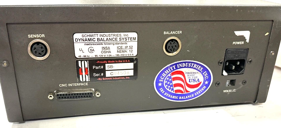 SCHMITT INDUSTRIES DYNAMIC BALANCE SYSTEM 2500 C94508 - Image 1 of 4