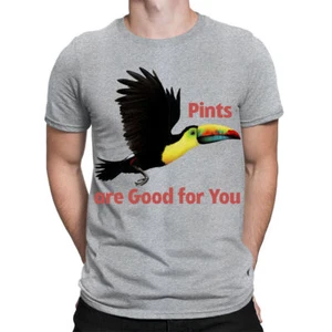 Pints are Good for You Toucan Bird Funny Mens Womens T-Shirts Tee Top #TA-06 - Picture 1 of 6
