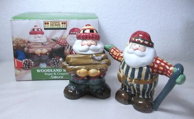 Debbie Mumm Woodland Santa Sugar Creamer Sakura - Image 1 of 4