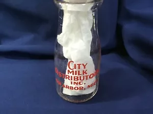 City Distributori di Latte Ann Arbor Michigan Pyro Mezza Pinta Bottiglia di Latte 3 Centesimi - Foto 1 di 6