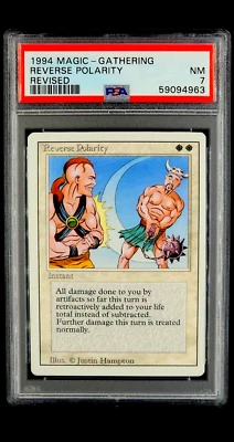 1994 MtG Magic the Gathering Revised Reverse Polarity Uncommon PSA 7 NM POP 1 - Image 1 of 4