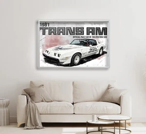 1981 Pontiac Trans Am Daytona 500 Official Pace Car 24x36 or 11x17 In Poster - Bild 1 von 4