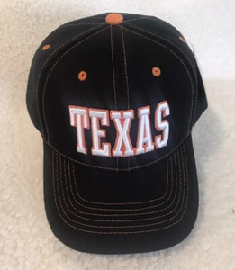 TEXAS Black Baseball Cap Orange Stitching 3-D Embroidered. G26 - Picture 1 of 5