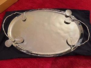 NEW Michael Aram Botanical Leaf Oval Serving Platter Tray 21.5" - Picture 1 of 4