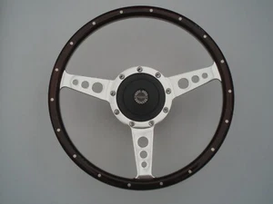 VOLANTE DE MADERA HILLIMAN IMP CLASSIC 13" 18 REMACHES BOSS TODOS LOS MODELOS IMP - Imagen 1 de 2
