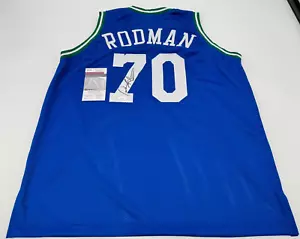 DENNIS RODMAN DALLAS MAVERICKS SIGNED CUSTOM STITCHED JERSEY JSA WITNESS COA - Picture 1 of 3
