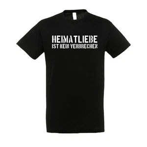 T-Shirt HEIMATLIEBE IST KEIN VERBRECHEN Weidel AFD NEUWAHLEN GRÜNE - Bild 1 von 4