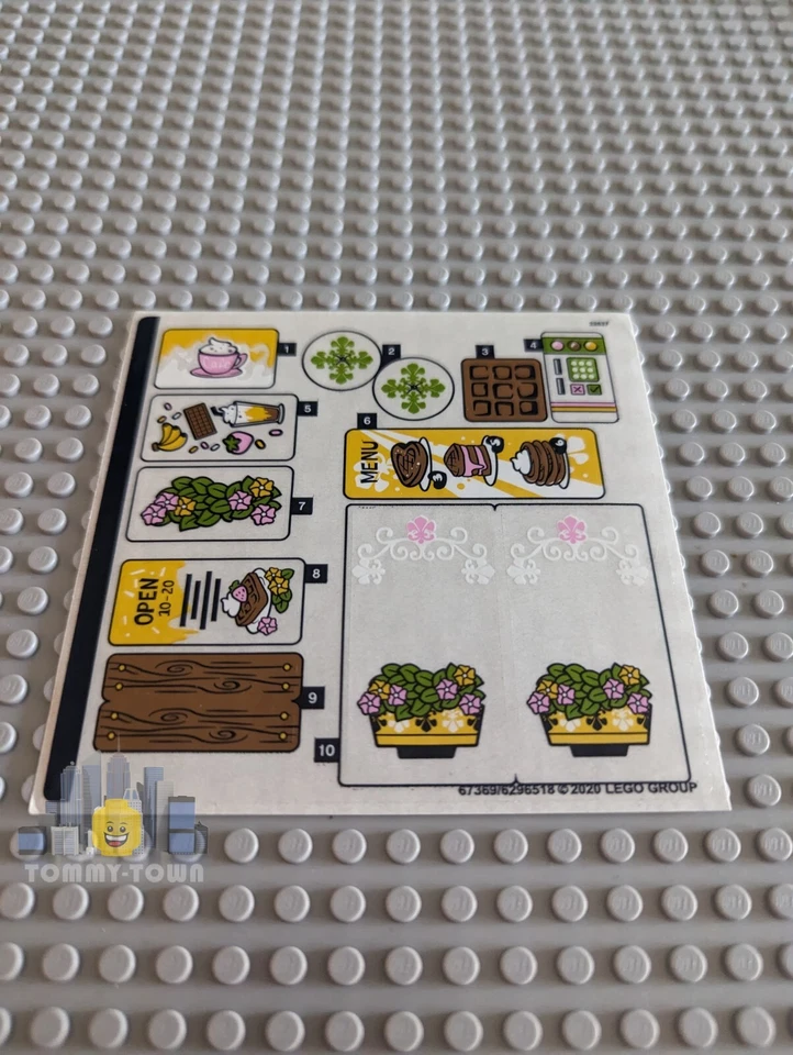 LEGO Friends AUFKLEBERBLATT NUR für LEGO Set 41426 Heartlake City Park Café