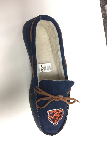 Chicago Bears Men's Team Color Moccasin Slippers Cover