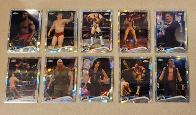 2014 Topps Chrome WWE Atomic Refractor x10 Card Lot 2 - Image 1 of 2