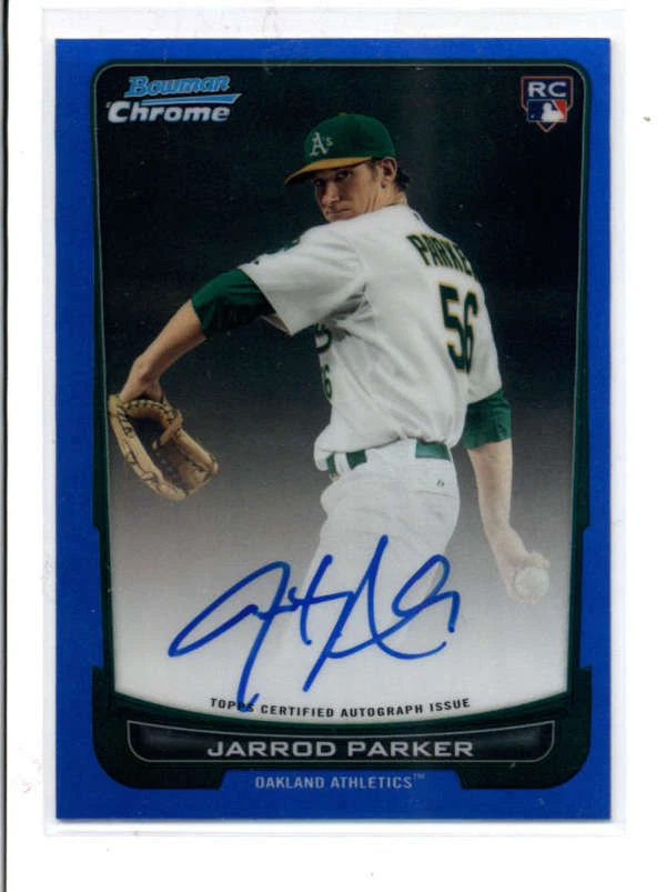 ДЖАРРОД ПАРКЕР 2012 BOWMAN ХРОМ СИНИЙ ПЕРЕЛИВАЮЩИЙСЯ ДЕБЮТАНТ С АВТОГРАФОМ NO143/250 AH6292 - Изображение 1 из 1