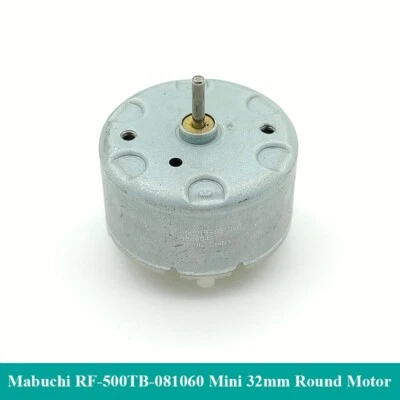 MABUCHI RF-500TB-081060 DC12V-24V 5900RPM Mini 32mm Diameter Round Spindle Motor - image 1 of 4
