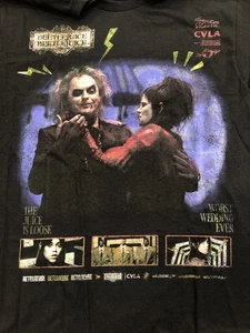 Camiseta negra CVLA x BEETLEJUICE peor boda para hombre talla grande nueva con etiquetas - Imagen 1 de 8
