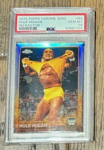 2015 Topps Chrome Refractor WWE #83 Hulk Hogan - PSA 10 Gem Mint - WWF WCW nWo - Picture 1 of 2