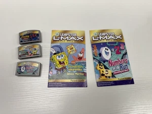 Leapster L-Max Leap Frog Games lot of 3 SpongeBob, Spider-Man - Picture 1 of 2