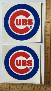 Lot Of 2 Chicago Cubs Logo Decal Sticker MLB Baseball - Picture 1 of 1