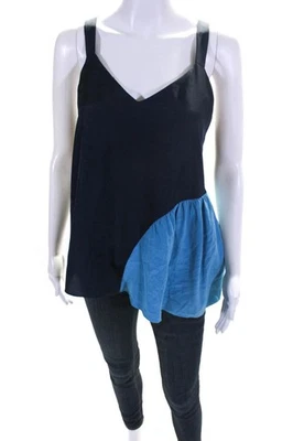 Camiseta sin mangas Tibi para mujer azul colorblock talla 8 11125786 Foto 1 de 4