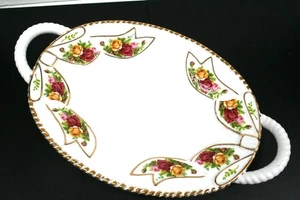 Royal Albert Old Country Roses Ovalado Porción/Verduras 15" Tejido de Cesta Hueso China - Imagen 1 de 8
