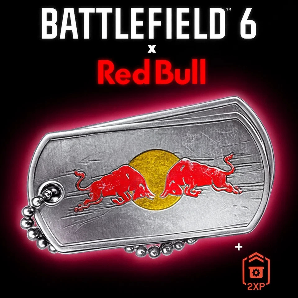 🔥 Battlefield 6 – Red Bull Limited Edition Dog Tags + XP (NOT a Receipt) 🛡️✨