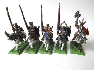 A6 WARHAMMER FANTASY BATTLE- CHAOS KNIGHTS X 5 METAL LONG OOP - Picture 1 of 7