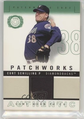 Parche Fleer Patchworks 2003 usado en juegos verde/parche 100 Curt Schilling #PW-CS2 Foto 1 de 2