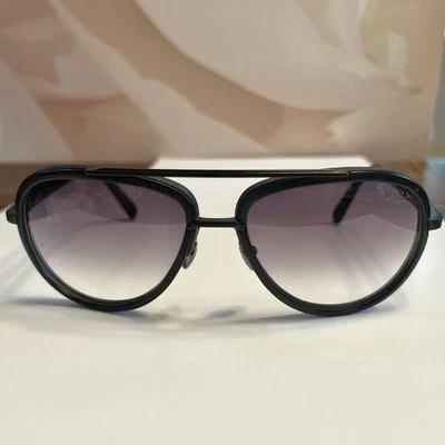 Lente aviador masculina Dita Mach II DRX 2031C-60 preta fosca titânio gradiente cinza - Imagem 1 de 4