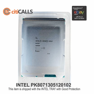 Intel PK8071305120102 CPU Xeon Gold 6426Y 16C 32T 2.5GHz 37.5M S4677 Tray - Image 1 of 3