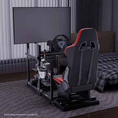 Hottoby Corsa Sim Alluminio Cockpit Con Sedile Rosso & TV Stand Logitech G920 - Image 1 of 4