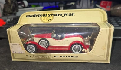 Matchbox Models Of Yesteryear Y-14 1931 Stutz Bearcat. Red & White 1978 - Image 1 of 3