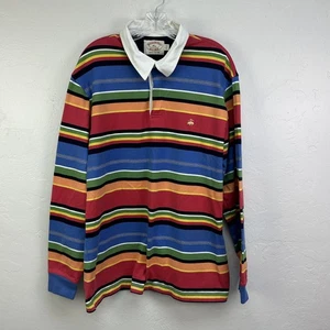Brooks Brothers Rugby Poloshirt Herren XL Mehrfarbig Streifen Langarm Baumwolle - Bild 1 von 8
