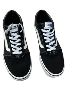 Vans Ward Wildleder Canvas Herren Größe 9,5 Schuhe schwarz-weiß VN0A36EMC4R - Bild 1 von 6