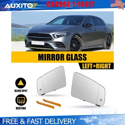 Espejo de vidrio para conductor pasajero punto ciego térmico para Benz E250 E350 E400 E550 2-20X Foto 1 de 4