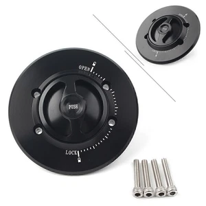 Motorcycle Gas Fuel Tank Cap Cover FOR BMW R1200GS 2010 2011 2012 Black - Picture 1 of 10