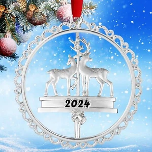 2024 Christmas Ornament Decoration for Christmas Tree Hanging Metal Christmas... - Picture 1 of 6