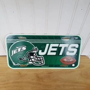 Vintage New York Jets Plastic License Plate, Made In USA! - Picture 1 of 2