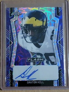 Tarjeta de fútbol americano Daxton Hill 2022 Leaf Flash púrpura caleidoscopio autógrafo 3/15  - Imagen 1 de 10
