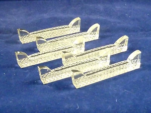 6 Messerbänke / Messerbänkchen, Art Deco, geschliffenes Kristallglas - Bild 1 von 3