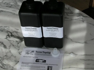 Dois frascos de refil de toner para Kyocera TK-20H FS1700 3700 6700 6900 37012082 - Imagem 1 de 2