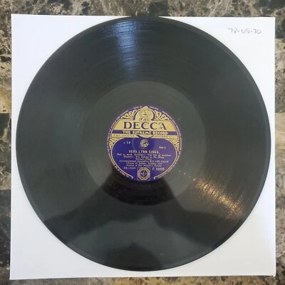 IMPORT Roland Shaw Vera Lynn Sings Somewhere Along The Way 10" DECCA F-10029 - Image 1 of 4